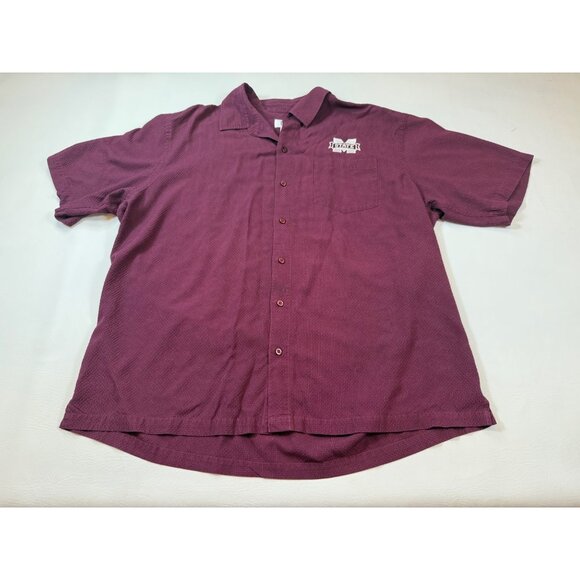 Cutter & Buck Mississippi State University Men Button-Up Shirt XL Maroon (ii109) - Picture 1 of 8
